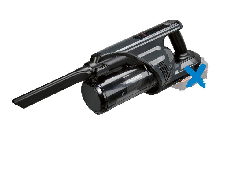 Draadloze handstofzuiger: modern en compact design.