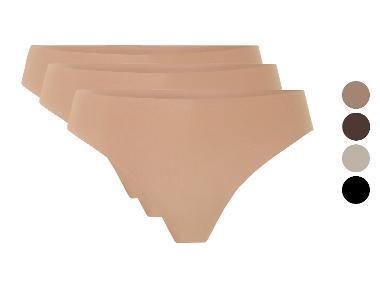 esmara® Set van 3 dames lasercut strings - onzichtbaar & seamless