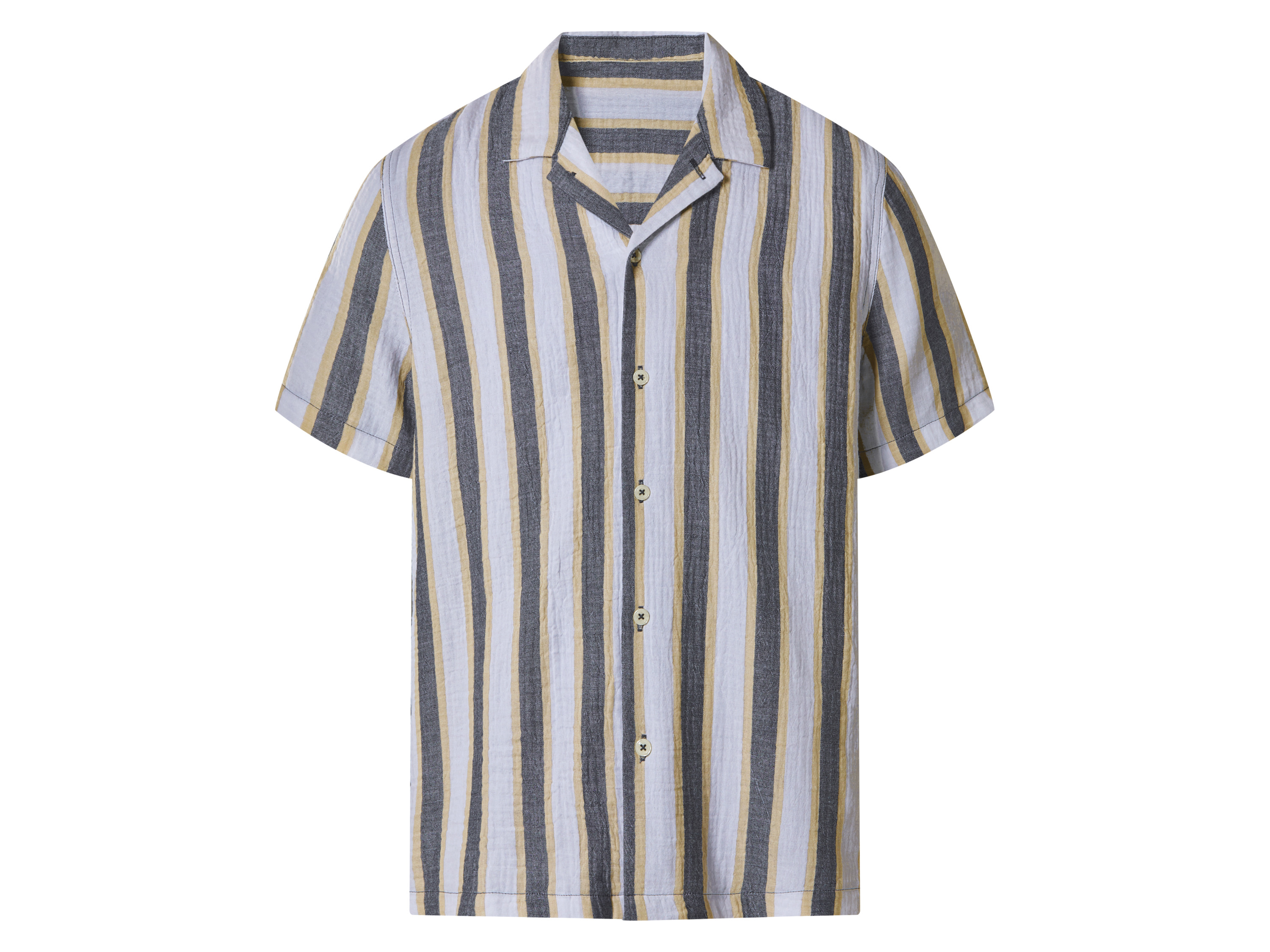 esmara Men Mousseline heren overhemd (Wit/grijs, M)