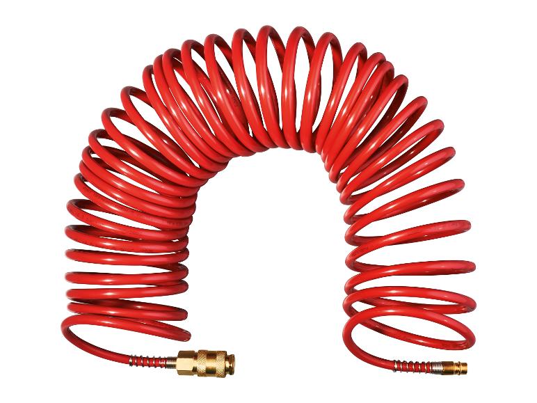 Rode spiraal luchtslang met messing connectoren, merk PARKSIDE