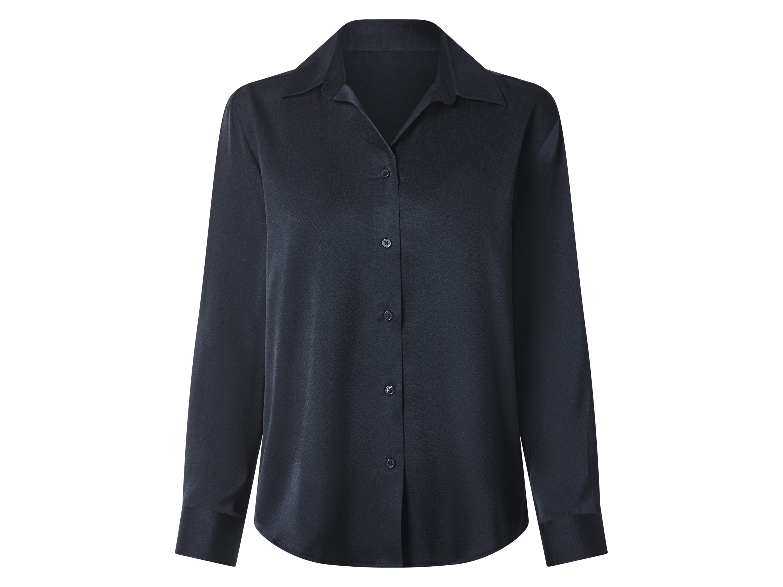 esmara Satijnen dames blouse (Marineblauw, M (40/42))