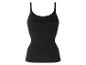 Zwarte corrigerende camisole voor dames met verstelbare bandjes, achteraanzicht