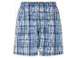 Blauw-wit geruite korte broeken van katoen.