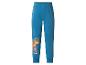 Blauwe pyjamabroek met dinosaurusprint en het woord 'DINO'.