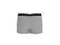 Grijze boxershort met zwarte tailleband, achteraanzicht.