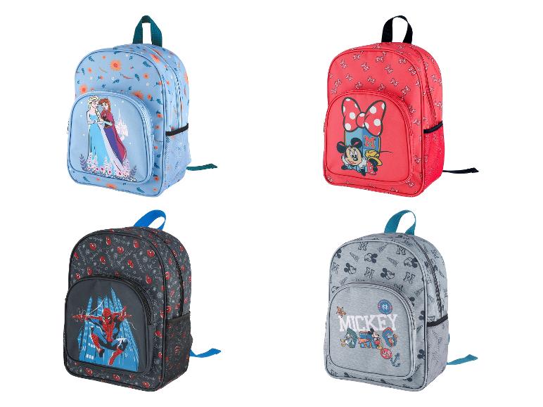 Kinderrugzakken: Frozen, Minnie Mouse, Spiderman en Mickey Mouse.