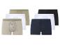 Set boxershorts: beige, wit, zwart en donkerblauw.