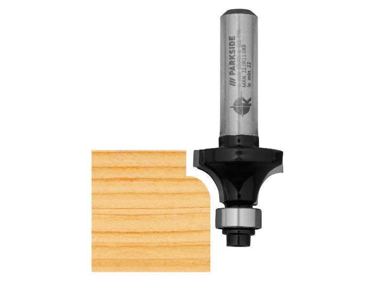 Bovenfrees met lager, die een afgeronde rand op een stuk hout creëert.