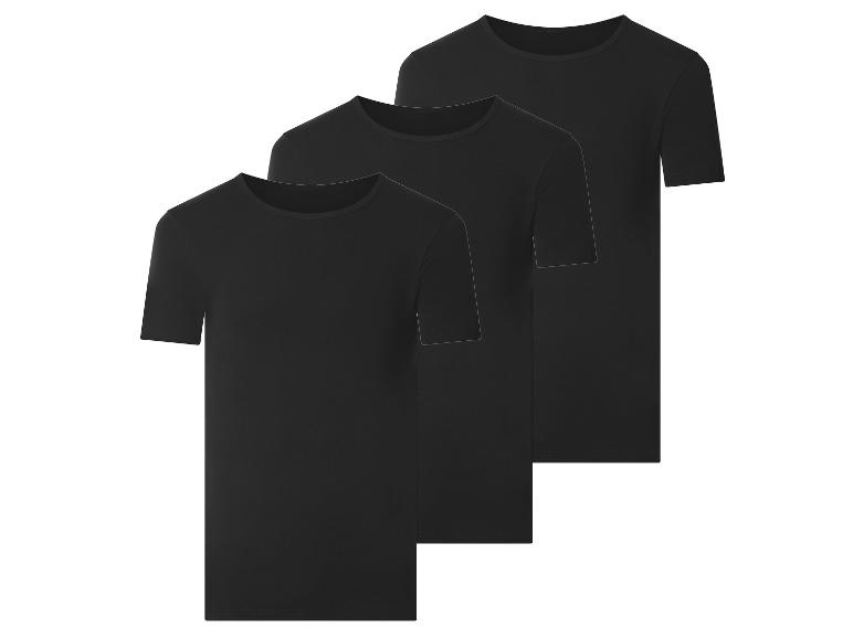 Driepak zwarte T-shirts met korte mouwen