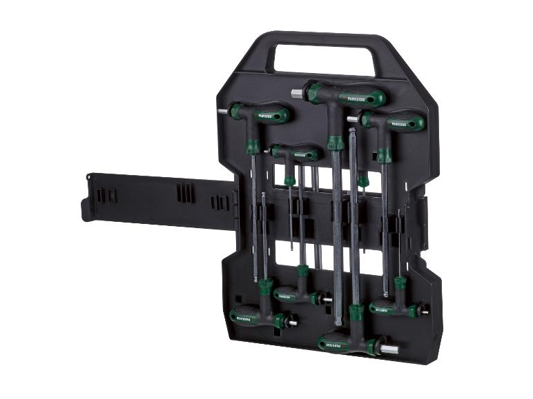 Parkside inbussleutelset met T-greep in zwarte koffer