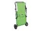 Groene opvouwbare stoel met wielen, perfect voor strand of camping.