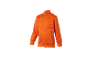 Een oranje trainingsjack met rits.