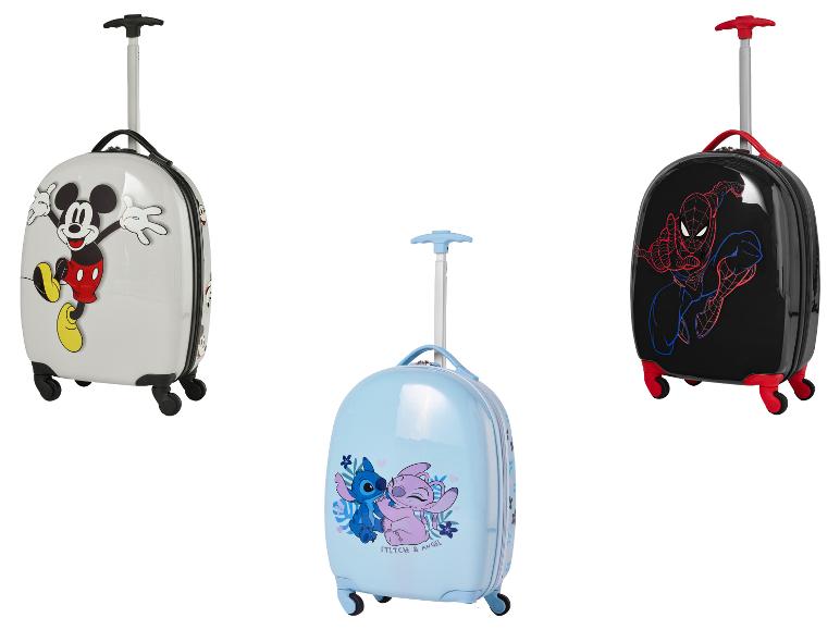 Kinderkoffers met Mickey Mouse, Stitch & Angel en Spider-Man.