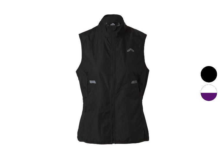 Zwart sportvest voor dames met reflecterende details