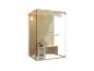 Houten sauna met glazen deur, binnenverlichting, thermometer en sauna-accessoires
