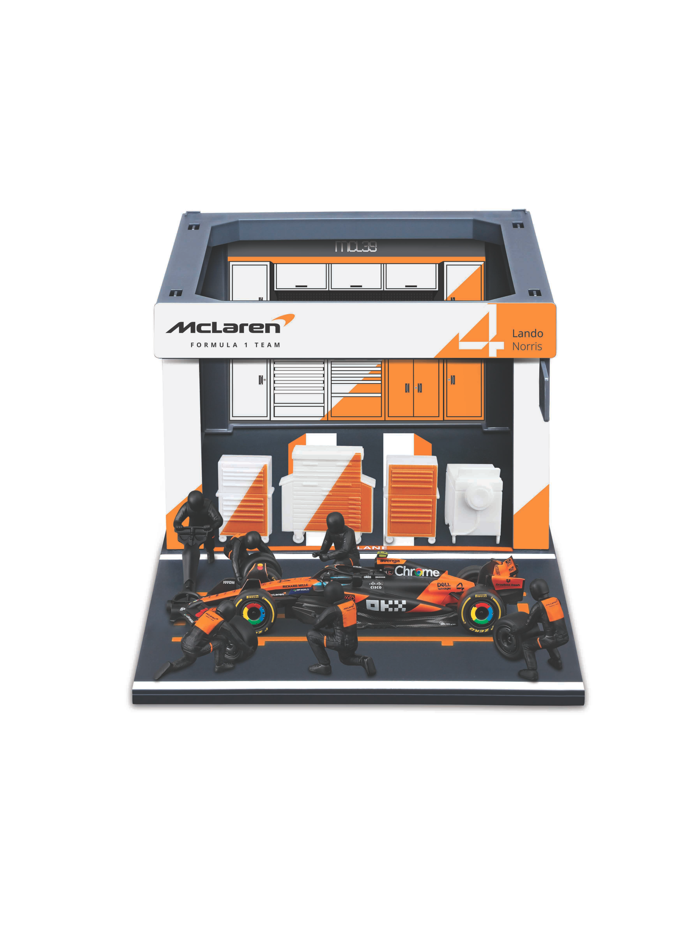 BBURAGO F1 Modelauto Pit Pass, 1:43 (McLaren MCL39 #4 Norris '25)