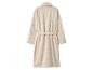 Beige badjas van badstof, achteraanzicht