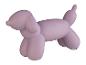 Een paarse, keramische ballonhond.