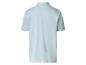 Lichtblauwe herenpolo, achteraanzicht.
