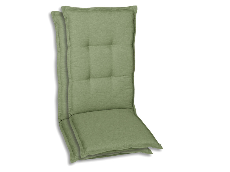 GO-DE Textil Tuinstoelkussens (Lichtgroen, Stoelkussens voor stoelen met een lange rugleuning)