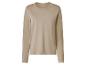 Beige trui met lange mouwen en ronde hals