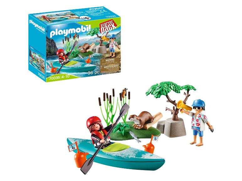 Playmobil speelset met kano, figuren en otter.