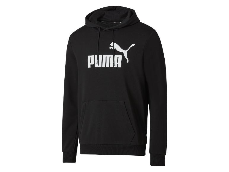 Zwarte Puma hoodie met wit logo.