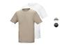 Tweepack T-shirts met korte mouwen, één beige en één wit, met extra kleuropties.