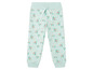 Mintgroene broek met bloemenprint voor meisjes.