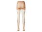 Beige panty's met een versterkte tailleband.
