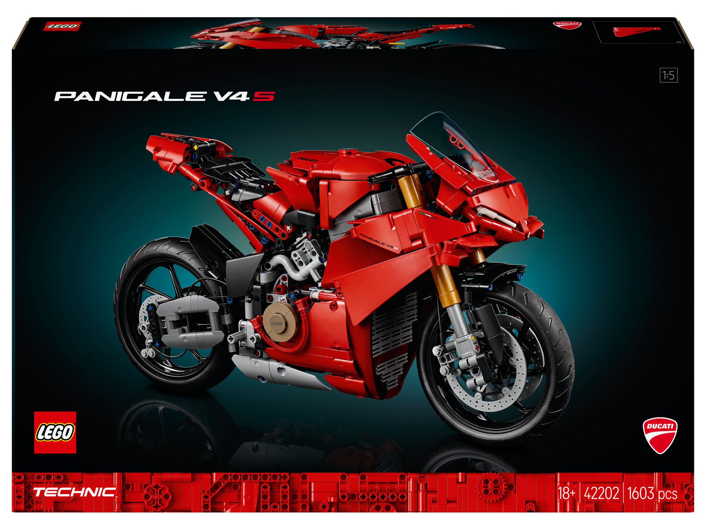 LEGO Technic 42202 Ducati Panigale V4 S motor