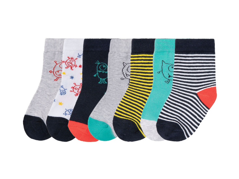 Ga naar volledige schermweergave: lupilu® Peuters jongens sokken, 7 paar, met bio-katoen - afbeelding 2