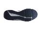 Hardloopschoenzool met donkerblauw en wit profiel.