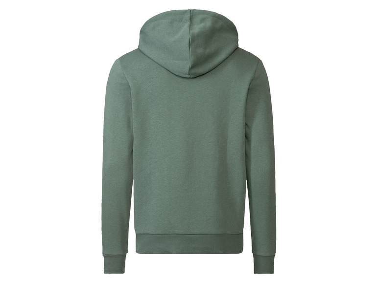 Een groene hoodie met capuchon.