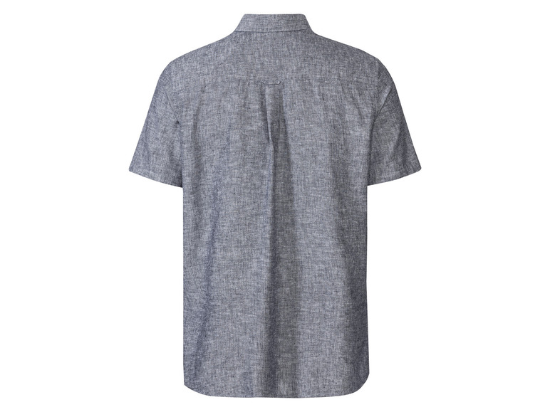 Ga naar volledige schermweergave: LIVERGY® Heren linnen hemd met katoen, korte mouw - afbeelding 4