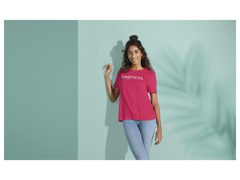 Ga naar volledige schermweergave: esmara® Dames T-shirt, getailleerd gesneden, met print - afbeelding 6