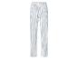 Witte gestreepte broek met elastische tailleband