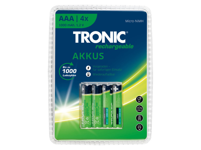TRONIC® Oplaadbare batterijen online kopen LIDL