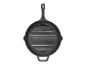 Zwarte gietijzeren grillpan met handvat