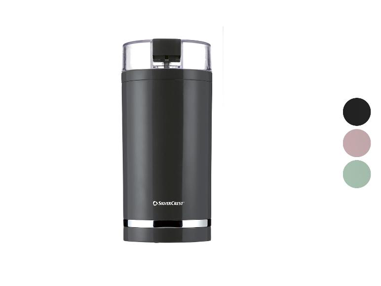 SilverCrest elektrische koffiemolen in donkergrijs met kleuropties.