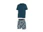 Heren T-shirt en gestreepte korte broek.