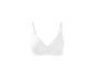 Witte geribbelde bralette met dunne bandjes