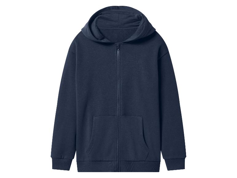 Donkerblauwe hoodie met rits
