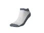 Witte enkelsok met grijze accenten