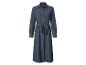 Lange denim jurk met ceintuur