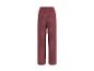 Damesbroek met elastische tailleband en gestreept patroon in roodbruine kleur.