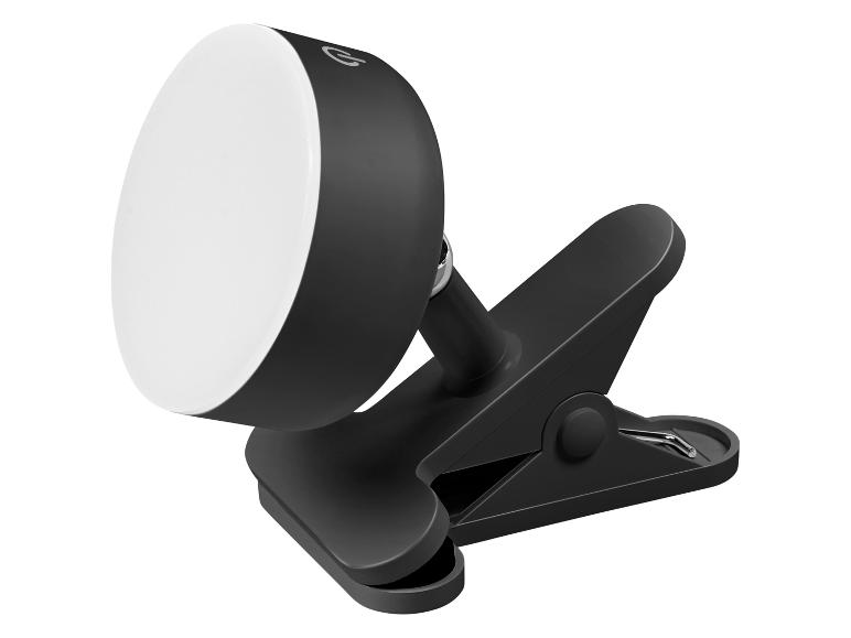 Zwarte LED-klemlamp