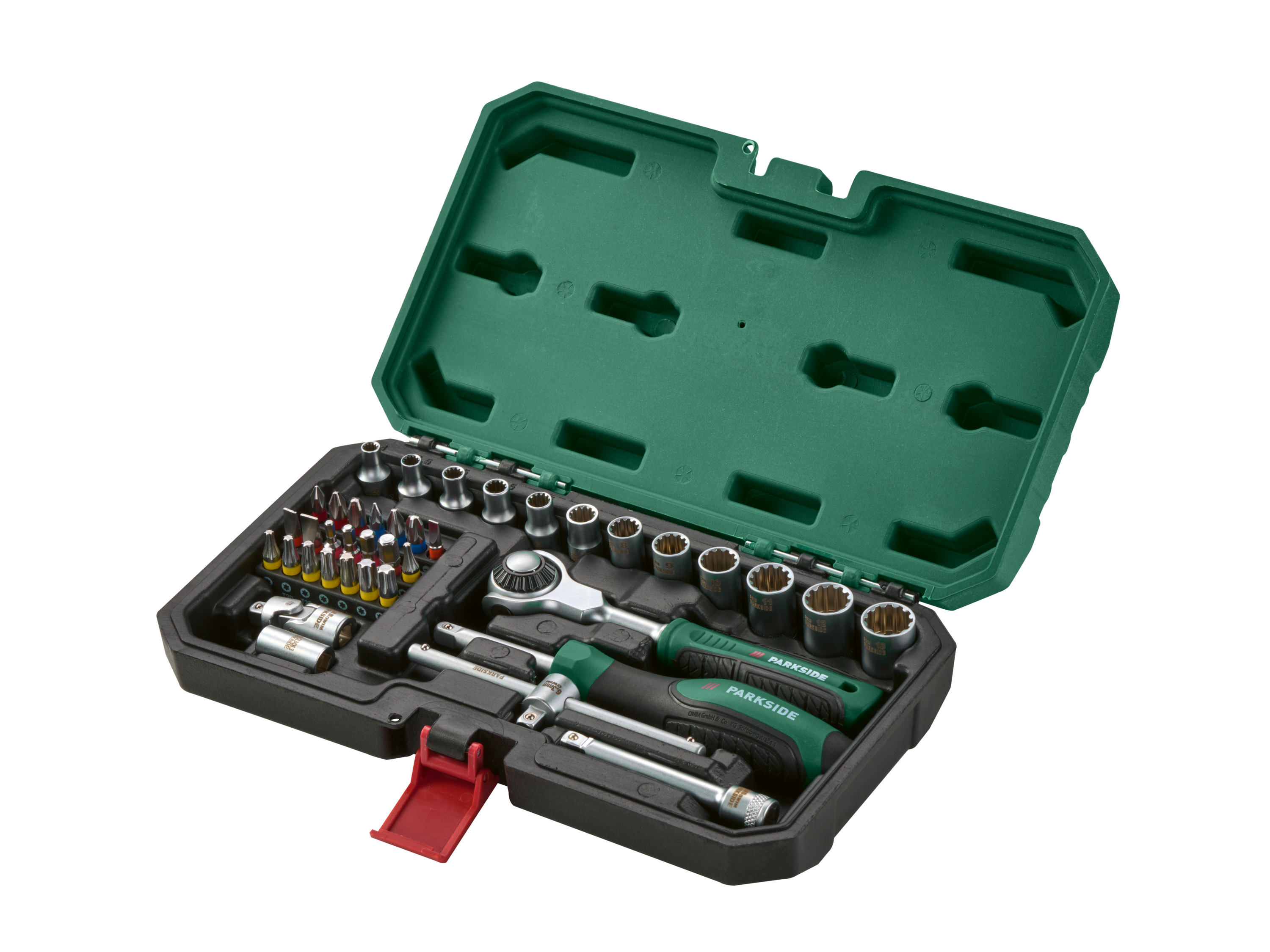 PARKSIDE Dopsleutelset met zwenkkopratel (Roto set 39-delig) afbeelding