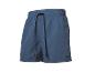 Heren sportshorts in blauw met elastische tailleband en trekkoord.