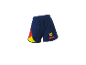 Trek sport shorts met Lidl logo, geel en rood detail.